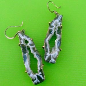 925 SOLID Sterling Silver & Amethyst Stone earrings